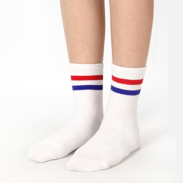 Customized white young girls tube high school socks for children